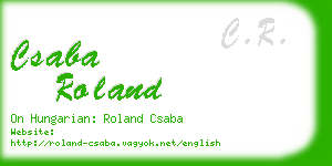 csaba roland business card